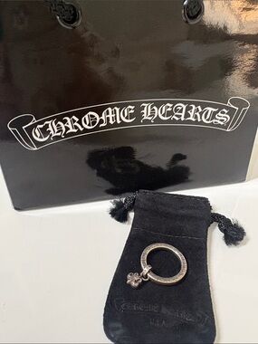 Chrome Hearts B Stack BS Fleur Sterling Silver Charm Ring 925 US Size 5.5